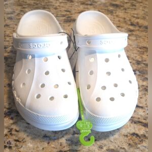 CROCS Baya Platform Clogs- Classic White